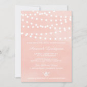 Fairy Lights Blush nuptiale douche Invitation (Devant)