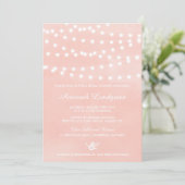 Fairy Lights Blush nuptiale douche Invitation (Debout devant)