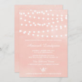 Fairy Lights Blush nuptiale douche Invitation (Devant / Derrière)