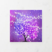 Fairy Lights Elegant Plum Pink Heart Weddenschap Drieluik Uitnodiging (Cover)