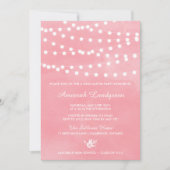 Fairy Lights Pink Graduation Party Invitation (Devant)
