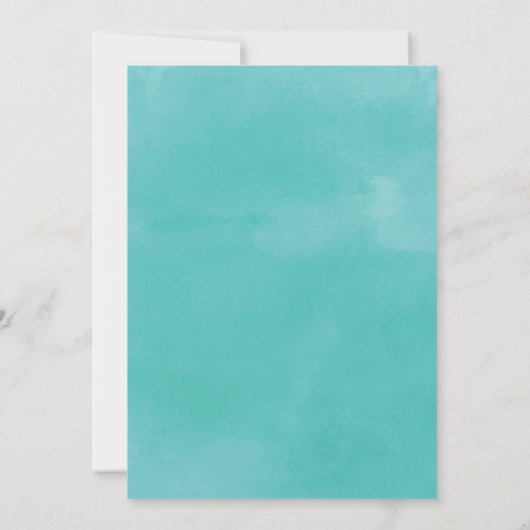 Fairy Lights Turquoise Graduation Party Invitation (Dos)