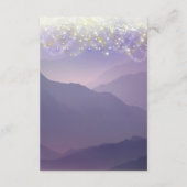 Fairy Lights Violet Paarse bruiloft Informatiekaartje (Achterkant)