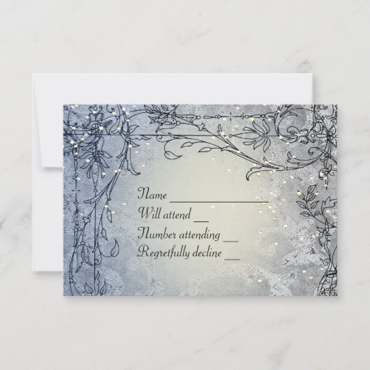 Fairy Lights Whimsy Blue RSVP