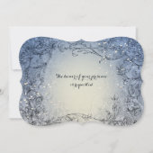Fairy Lights Whimsy Blue Wedding Invitation Kaart (Achterkant)