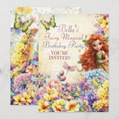 Fairy Magique Anniversaire Fête Invitation (Devant / Derrière)