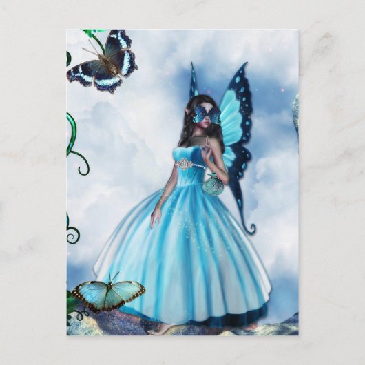 Fairy Masquerade Ball Briefkaart (Voorkant)
