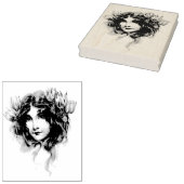 Fairy Meisje Gypsy Rubber Stamp Rubberstempel (Gestempeld)