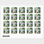 Fairy Meisje met Blond Haar Vierkante Sticker (Vel)
