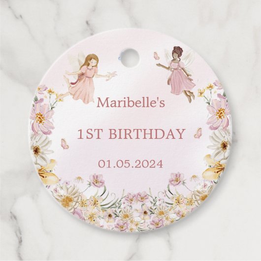 Fairy Meisje Verjaardagsfeestje Bedankjes Labels (Voorkant)