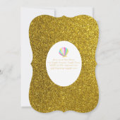 Fairy Mermaid Unicorn Invitations Gold Parties sci (Dos)