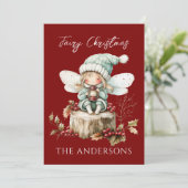 Fairy Merry Christmas Magnifique Carte de Noël (Debout devant)