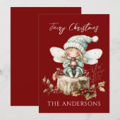 Fairy Merry Christmas Magnifique Carte de Noël (Devant / Derrière)