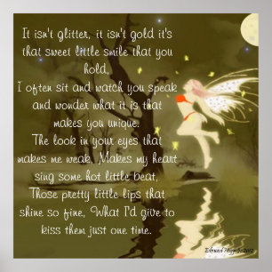 Fairy met Glitter Poem Poster