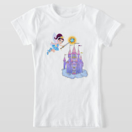 Fairy met kasteel t-shirt
