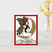 Fairy Moon Note Card Kaart (Gele Bloem)