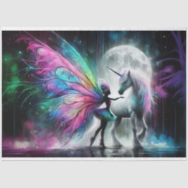 Fairy Moon Silhouette Pegasus Weefselpapier Tissuepapier