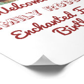 Fairy Mushroom Butterfly Enchanted Forest Birthday Poster (Hoek)