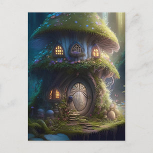 Fairy Mushroom House Briefkaart
