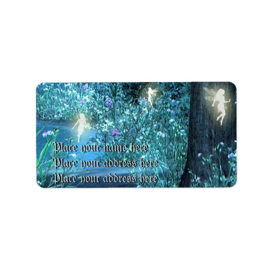 fairy night adreslabels etiket (Voorkant)