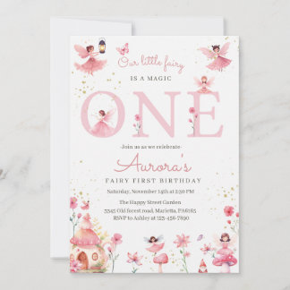 Fairy One Invitation for Birthday Magical Party  Kaart