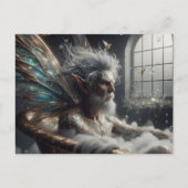 Fairy ouderling man met grijs haar in het gouden b briefkaart (Voorkant)