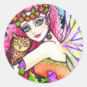 Fairy & Owl Stickers door Ann Howard