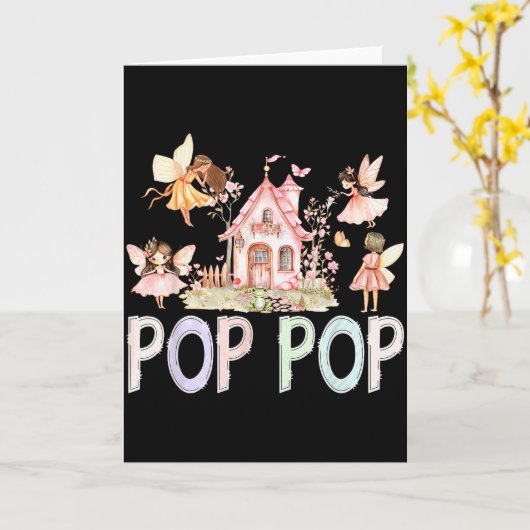 Fairy P P Magical Floral Birthday Girl Fairytale Kaart (Gele Bloem)