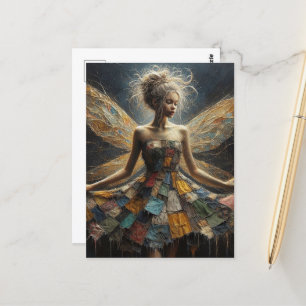 Fairy Patchwork jurk Briefkaart