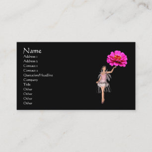 Fairy Pink Zinnia Imaginaire Carte de visite
