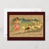 Fairy Piper en Chicks  Pasen Feestdagenkaart (Voorkant / Achterkant)