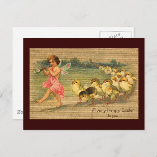 Fairy Piper en Chicks  Pasen Feestdagenkaart (Voorkant / Achterkant)