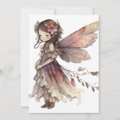 Fairy Pixie Fairytale Birthday Party Kaart (Achterkant)