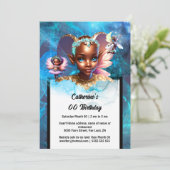 Fairy pixie melanine prinses betoverd meisjesachti kaart (Staand voorkant)