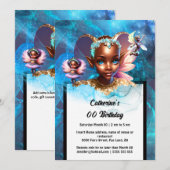 Fairy pixie melanine prinses betoverd meisjesachti kaart (Voorkant / Achterkant)