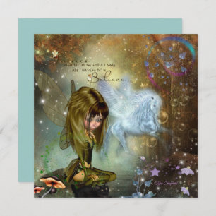 Fairy Pixie Pegasus Fantasy Kaart