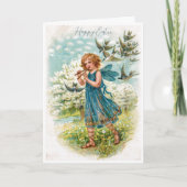 Fairy Playing Pipes Pasen Feestdagen Kaart (Voorkant)