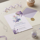Fairy Première Invitation d'anniversaire | Violet 