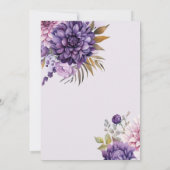 Fairy Première Invitation d'anniversaire | Violet  (Dos)
