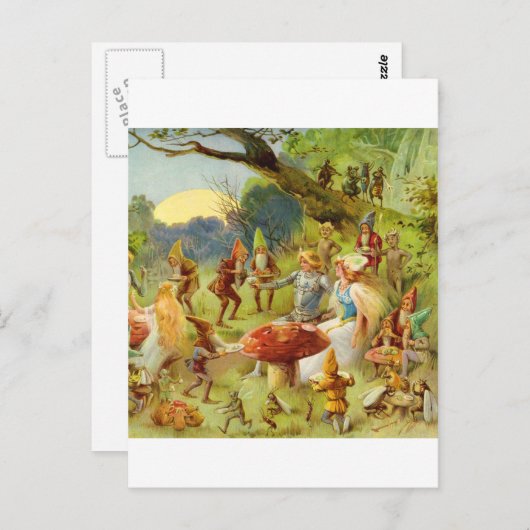 Fairy Prince en Thumbelina in het Magic Forest Briefkaart (Voorkant / Achterkant)