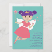 Fairy Princess 1er Anniversaire Fête Invitation (Devant)