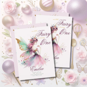 Fairy Princess 1st Birthday of EDIT AGE Blauwgroen Kaart