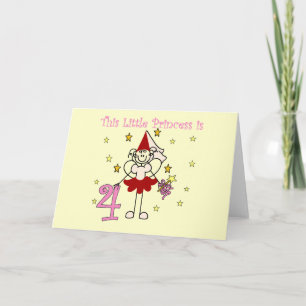 Fairy Princess 4e Verjaardag Tshirts en geschenken Kaart