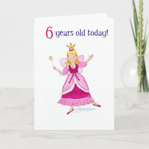 Fairy Princess 6e carte d'anniversaire