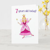 Fairy Princess 7e carte d'anniversaire (Fleur jaune)