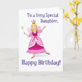 Fairy Princess Carte anniversaire pour une fille (Fleur jaune)