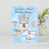 Fairy Princess, Castle et Pegasus Invitation (Debout devant)