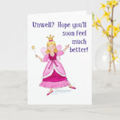 Fairy Princess Get Well Bientôt Carte (Fleur jaune)