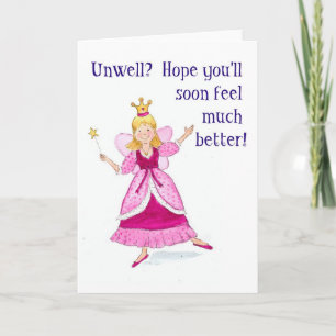 Fairy Princess Get Well Bientôt Carte