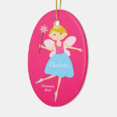 Fairy Princess Kerstversier Keramisch Ornament (Links)